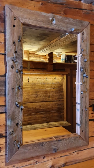 Almhütte Oberschaller - Spiegel - upcycling